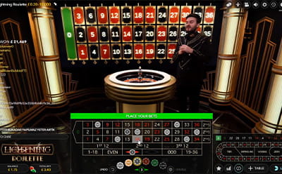 Ruleta lightning juego casino en vivo de Evolution jugado en Panama